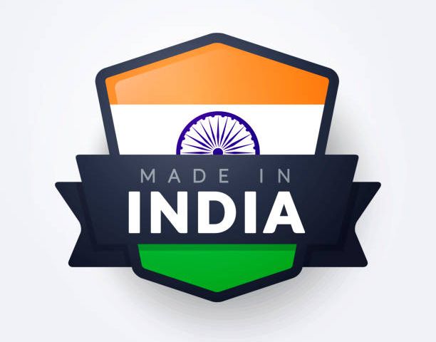 Vector Illustration Made In India Label